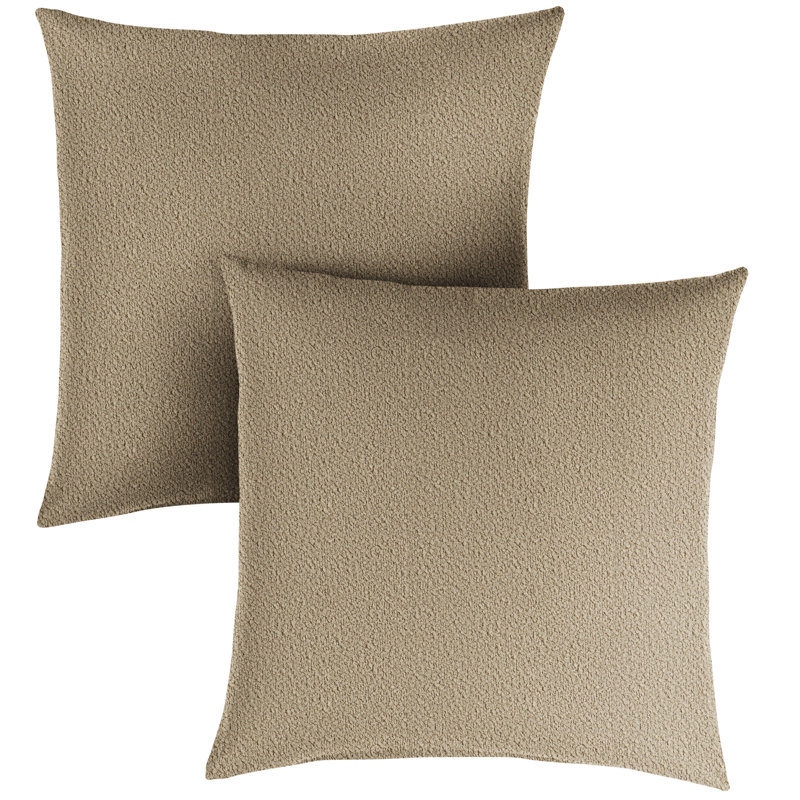 Coussin décoratif, 20"H x 20"W, Blé, Carré