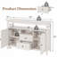 Armoire de rangement Farmhouse avec tablettes réglables, armoire d'appoint