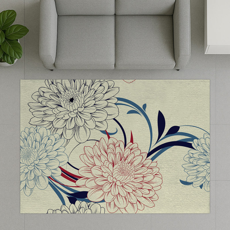 Floral Area Rug, Runner 70 x 140 cm