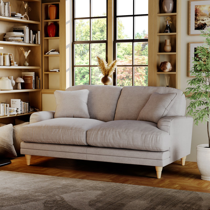 Adaku 2 Seater Sofa, Silver, Country Oak