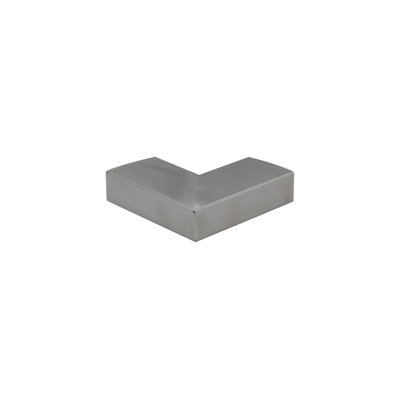 FHC REC2HBS Roll Formed Cap Rail Corner 90 Degree Horizontal - 1" x 2" Rectangular - Brushed Stainless