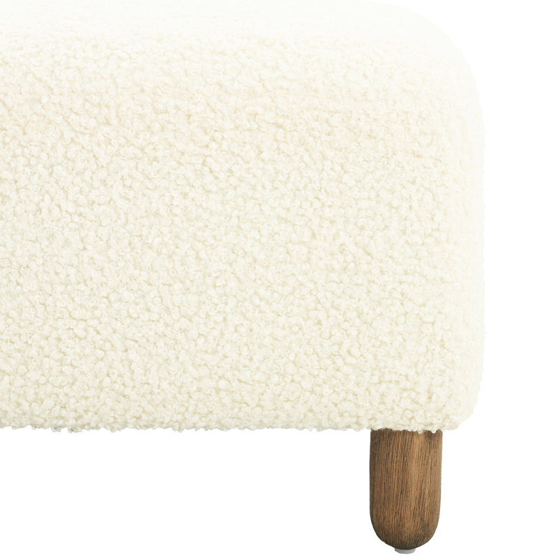 Rectangular With Acrylic Fibre Upholstery And Frame Casual Soft Robust Structure, White