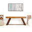 Banc en cuir véritable Marley brun clair