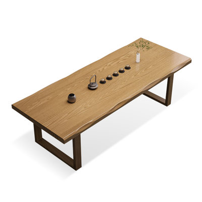 Burlywood Free form Solid Wood Dining Table by Cozynest