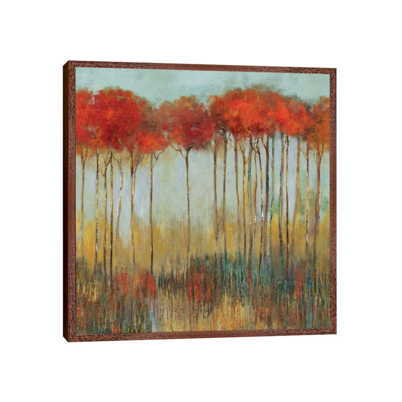Amongst Friends I by Allison Pearce - Painting on Canvas, Classic Brown Wood Framed Canvas, 93.98 cm H x 93.98 cm W