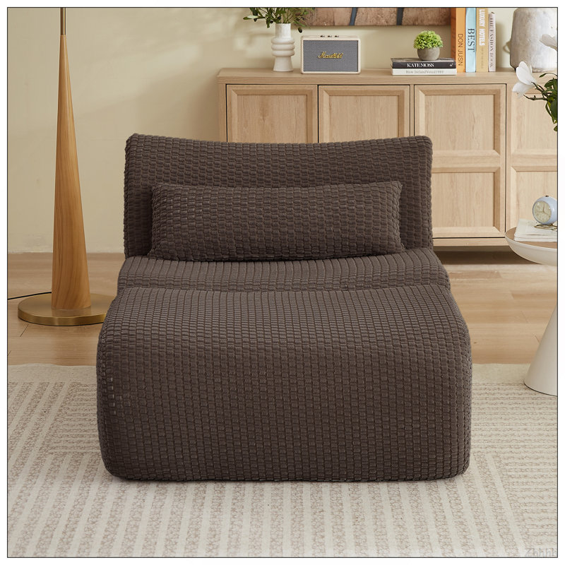 Loveseat Sofa, Cloud Boneless Couches for Living Room, Modern Modular Sectional Sofa, Oversized, 39.4" W, Brown Corduroy
