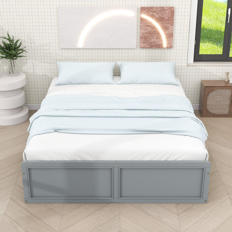Structure de lit plateforme en bois avec 6 tiroirs