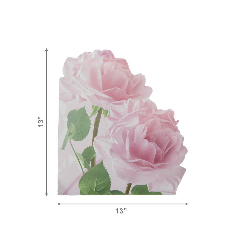 Paquet de 12 serviettes roses en forme de 3 plis - ensemble de 6