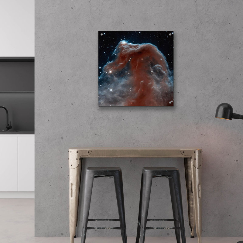 Art mural en verre acrylique «Horsehead Nebula» par la NASA, H 24 po x l 24 po x P 0,2 po
