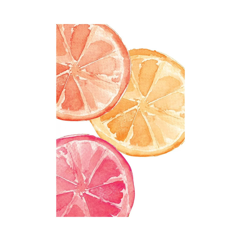 Citrus Slices by Melissa Selmin - Print on Canvas, 101.6 cm H x 66.04 cm W x 1.91 cm D, Wrapped Canvas