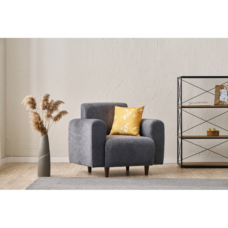 Bolat Upholstered Armchair, Grey