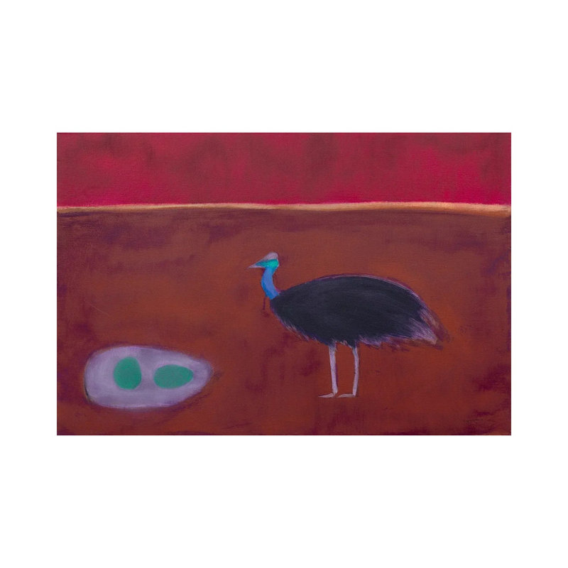 Cassowary 1 Piece Wrapped Canvas Painting, 30.48 cm H x 45.72 cm W