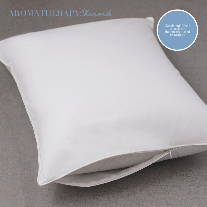 Standard White Cotton Aromatherapy Pillow Protector