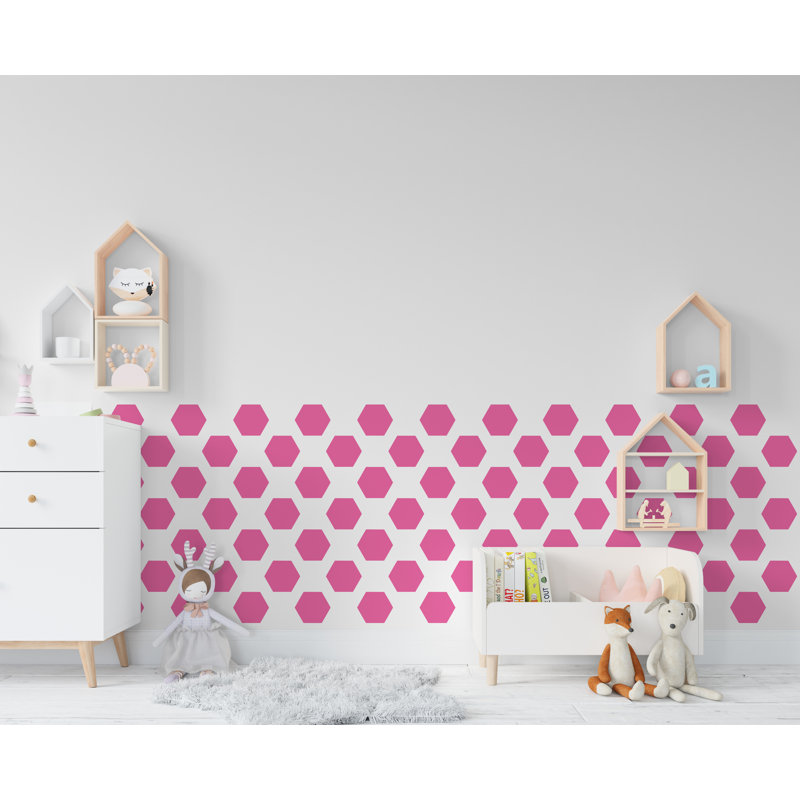 Hexagon Wall Decal Set, Design Your Own Geometric Oasis With Seamless Hexagons, Geometric Kids Room Wall Art, Nursery Wall Decal, Modern Wall Decal
