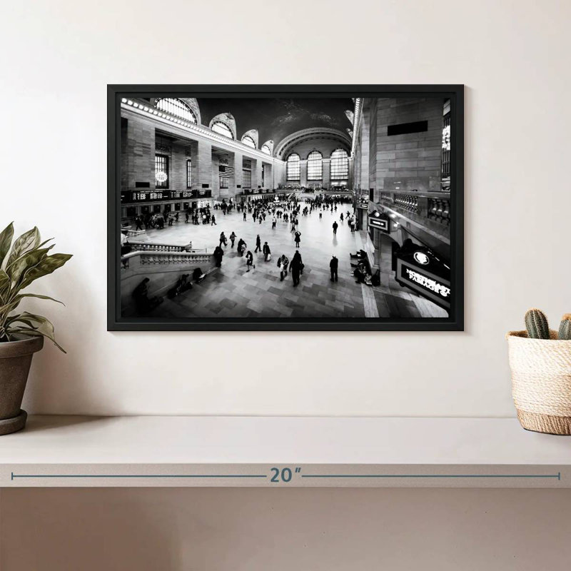 Grand Central Terminal, Floating Frame Black, 13" X 9"