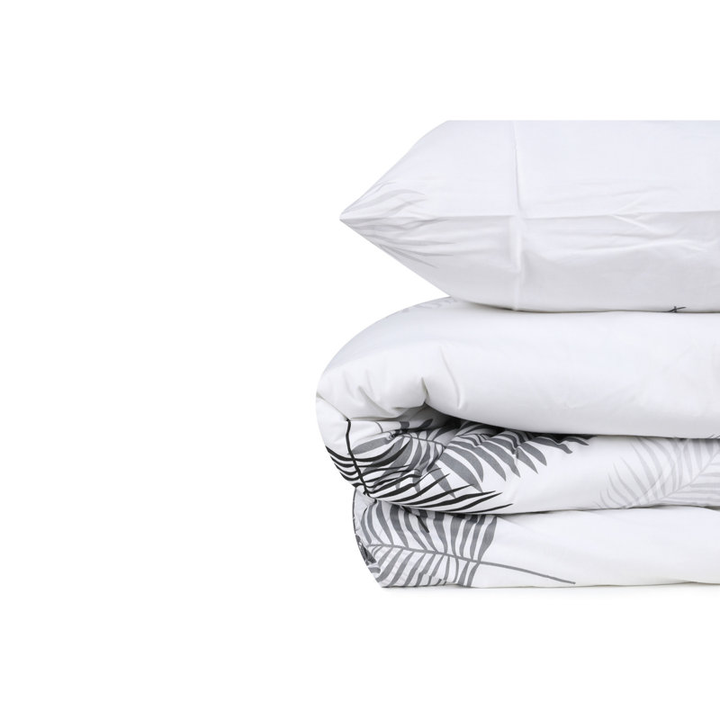 Ensemble de housse de couette 100% coton Adells, Housse de couette 55 po x 79 po + 1 taie d'oreille