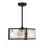 Ventilateur D'Lier 4 lumières Hayward en noir mat avec accents laiton chaud