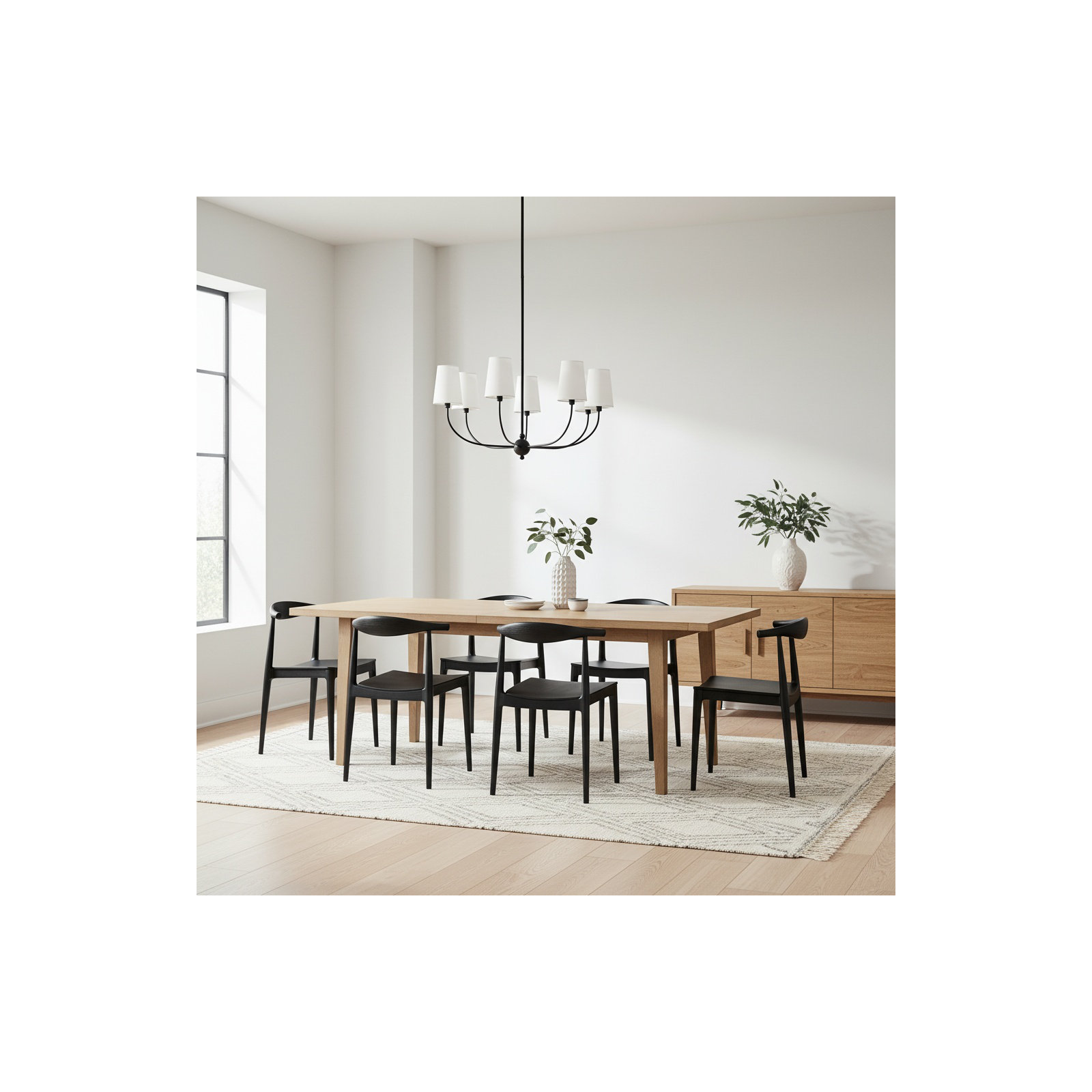 Barrone Chandelier, Matte Black
