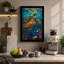 Turtle in Stained Glass Coastal - Wrapped Canvas-632273987-632274012