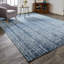 Tapis bleu sarcelle à rayures Clun-1075240839