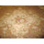 1860s Brown Traditional Floral Antique French Louis Philipe Period Aubusson Rug