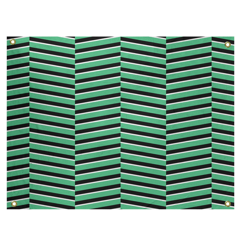 Tapisserie, H 59 po x l 80 po, Vert/noir
