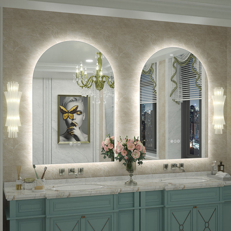 Aevar LED Lighted Wall Mirror, 38" x 26"