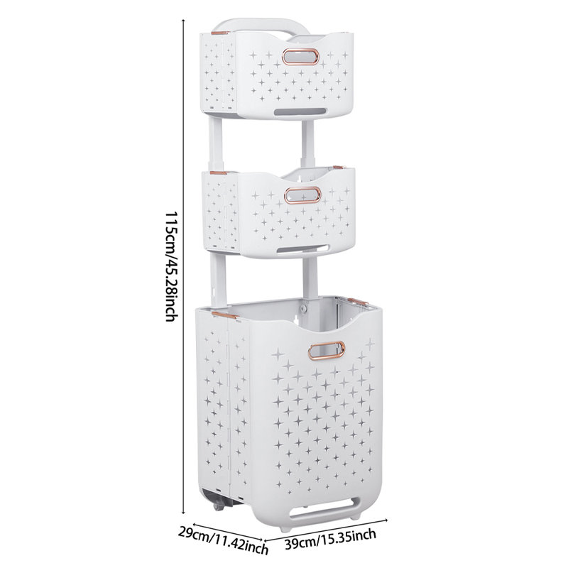 Plastic Laundry Basket with Handles
