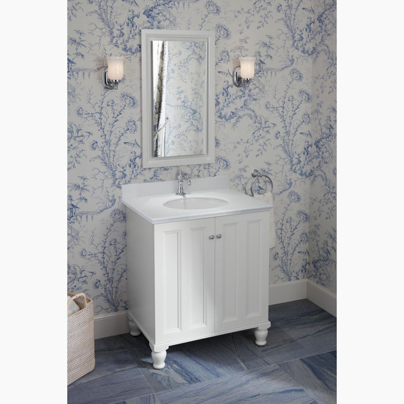 SolidExpressions® 31" Single Bathroom Vanity Top, White Expressions