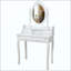 Ensemble de bureau de coiffeuse Princess avec miroir et tabouret rembourré, coiffeuse en bois à 4 tiroirs, coiffeuse-99285119