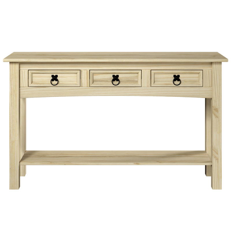 Dinnington 47.99'' Console Table, Natural/Unfinished