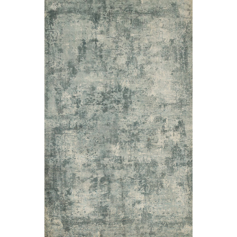 Distressed Look Abstract Oriental Area Rug 6x8