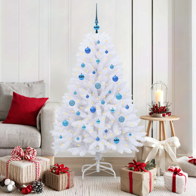 150cm H Lighted Artificial Christmas Tree, Blue