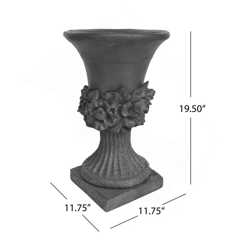 Garden Urn Planter, Antique Gray