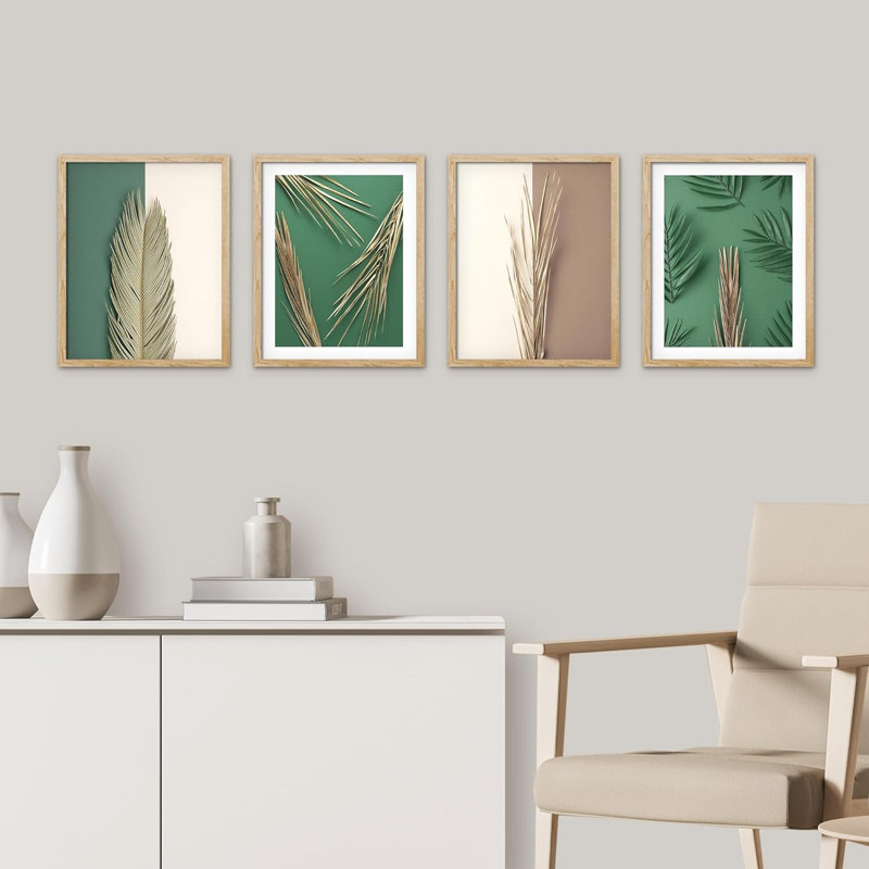 Green Green Jungle Leaf, H 10 po x l 8 po x P 1 po, Naturel