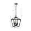 Luminaire suspendu géométrique à 4 lumières Dobson-641454506