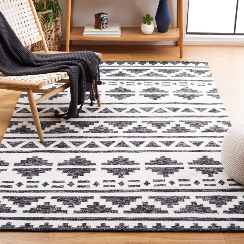 Kilim Hand Woven Performance Southwestern Rug, Rectangle 5' x 8'