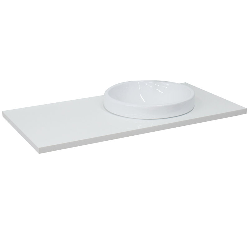 Plateau de meuble-lavabo simple 43 po avec lavabo
