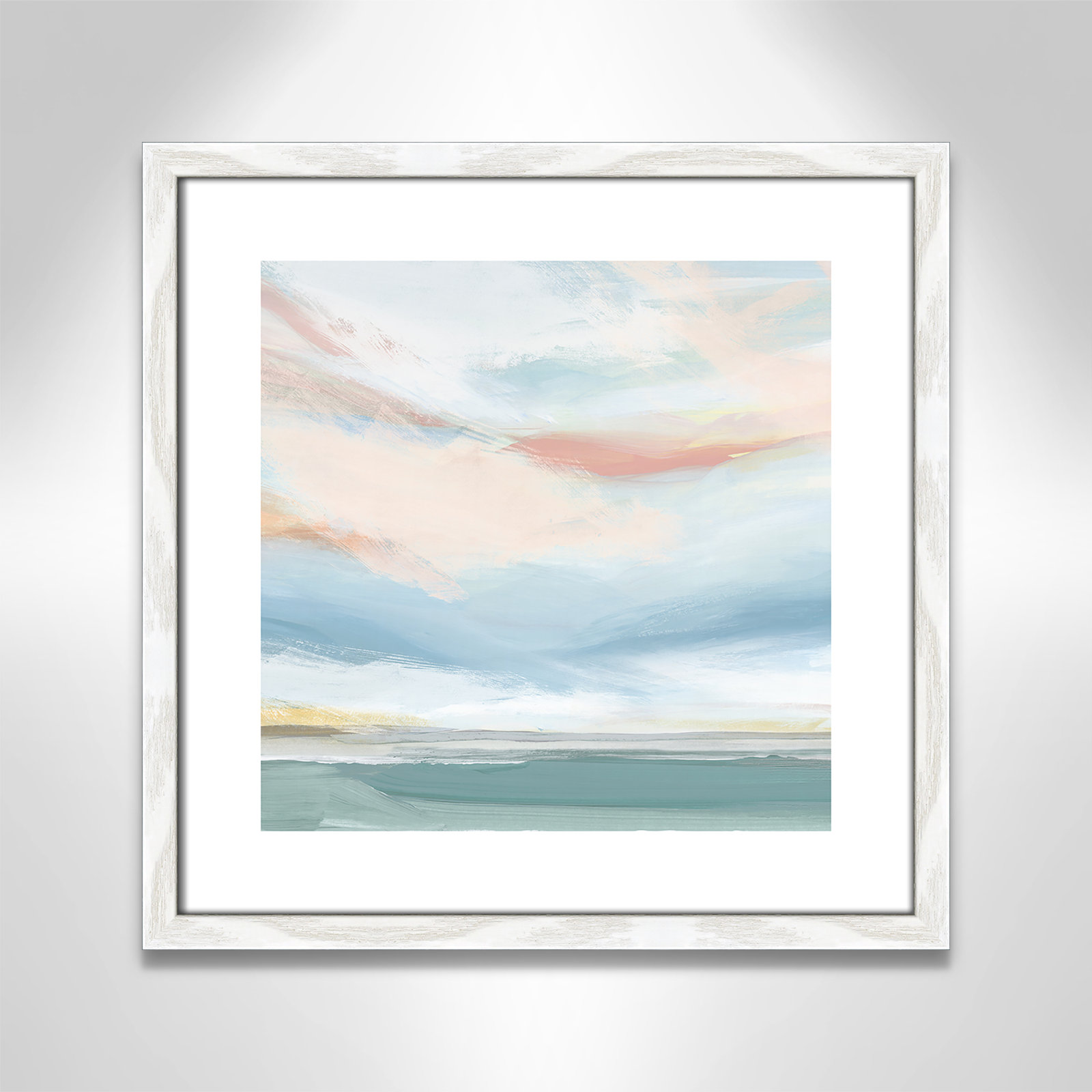 Delphi "Sweetness I" Painting by Isabelle Z, White Wood Framed Paper, 18.25" H x 18.25" W x 0.75" D