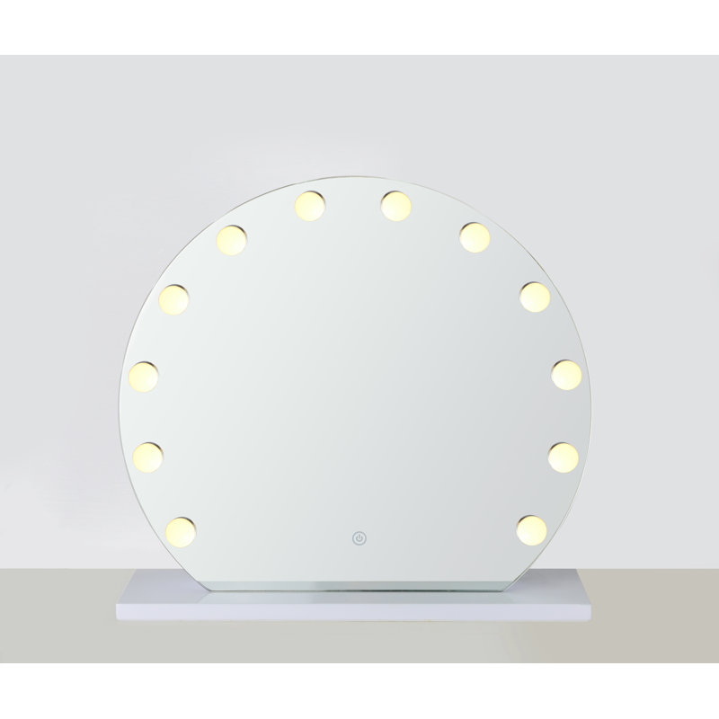 Miroir de salle de bain/meuble-lavabo à éclairage biseauté Syn, Blanc, 30 po x 32 po