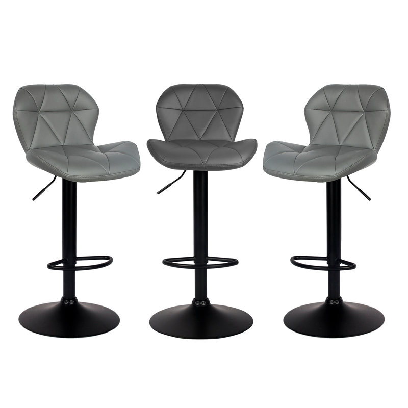 Tabouret pivotant à hauteur réglable Josephine, Gris foncé