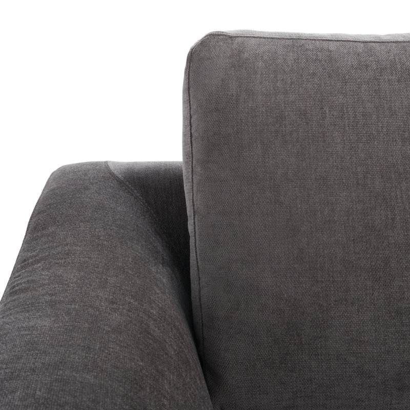 Anyya 105.5'' Wide Silk Sofa & Chaise, Anthracite Velvet, Right Hand Facing