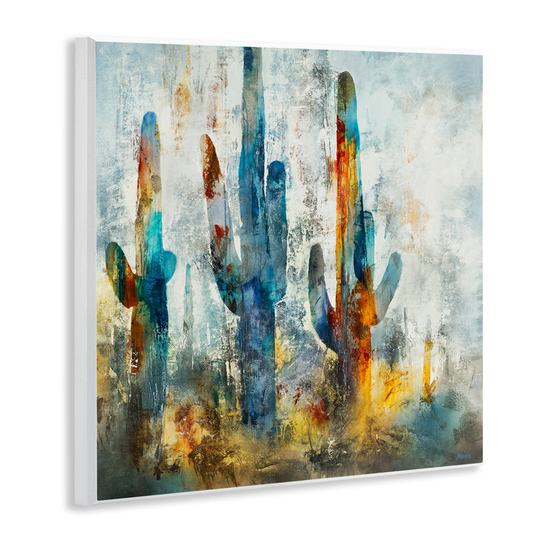 «Abstract Cacti Silhouettes Vibrant Succulent Colors» par Scott Brems - impression d'art graphique