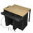 47 Inch Extendable Kitchen Island with Dining Table, Storage, and Power Outlet for Versatile Home Use-777574222