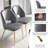 Set of 4 Velvet Dining Chairs with Metal Legs and Hollow Back, Modern and Comfortable Seating for Elegant Home Decor-2017906762
