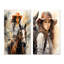 «Cowgirl Trailblazing Spirit», 2 pièces sur toile-1150786530-1150786532
