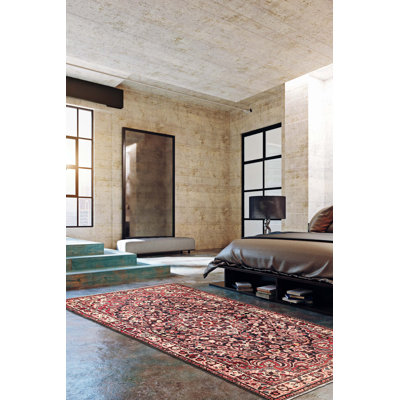 Andelz Black, Red Rug 3'10" x 9'0"