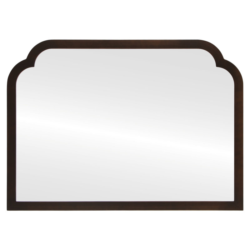 Miroir de cheminée encadré, Bronze huilé