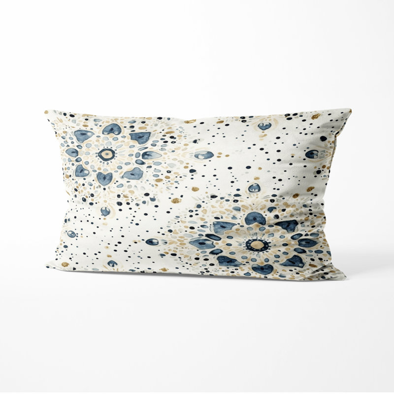 Coussin abstrait abstrait - Coussin Boho Mandala, H 12 po x l 20 po