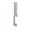Emtek SELECT Entry Set, F20, Mortise Monolithic, 2-1/2" Backset, Exterior R-Bar Stem, Straight Knurled Grip ; Interior Hermes Lever, Unlacquered Brass, Right Hand-136305516-136305518
